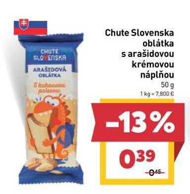 Chute Slovenska oblátka sarašidovou krémovou náplňou 50 g