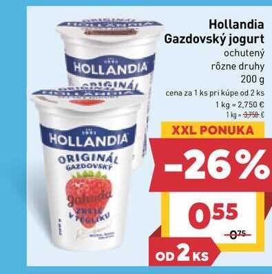 Hollandia Gazdovský jogurt ochutený rôzne druhy 200 g  v akcii