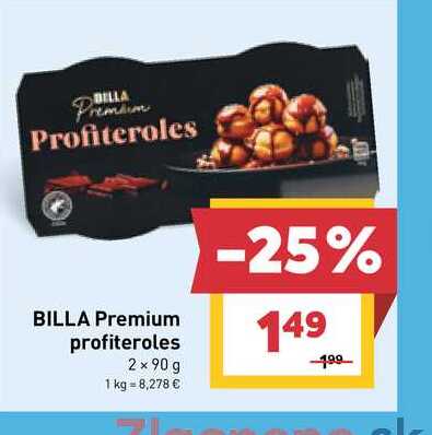BILLA Premium profiteroles 2x 90 g