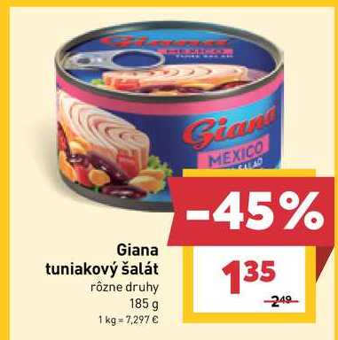 Giana tuniakový šalát rôzne druhy 185 g
