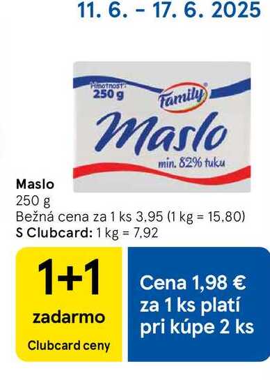 Family Maslo min. 82% tuku 250 g 