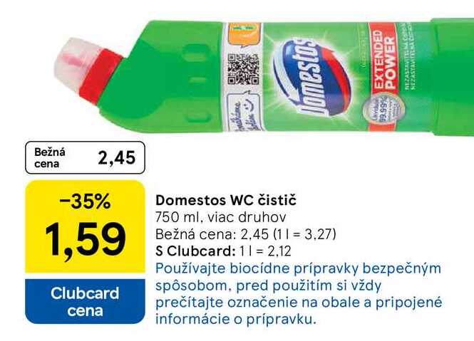 Domestos WC čistič 750 ml, viac druhov 