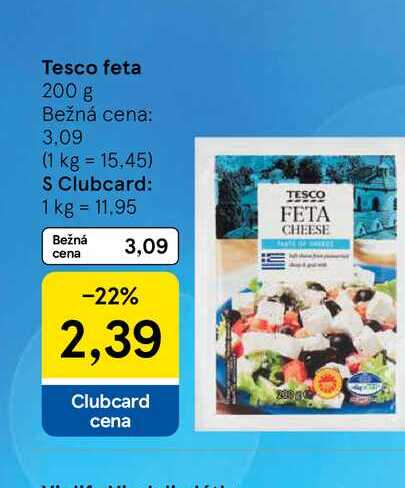 Tesco feta 200 g 