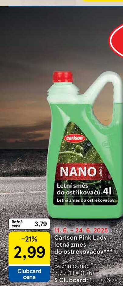 NANO Letní směs do ostřikovačů 4l