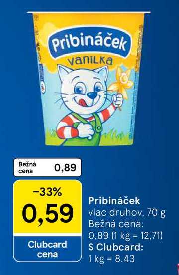 Pribináček Vanilka 70 g