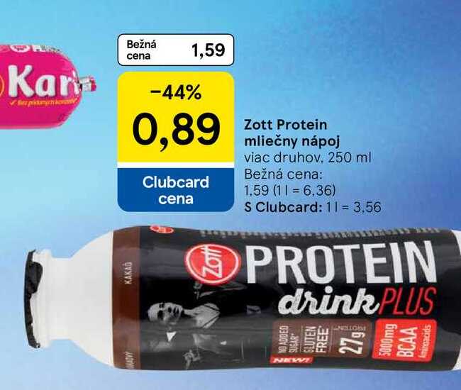 Zott Protein mliečny nápoj viac druhov, 250 ml