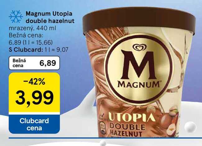 Magnum Utopia double hazelnut mrazený, 440 ml 