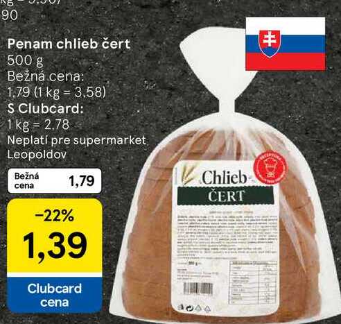 Penam chlieb čert 500 g  
