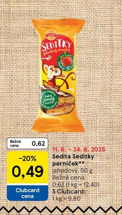 Sedita Seditky perníček jahodový 50 g 