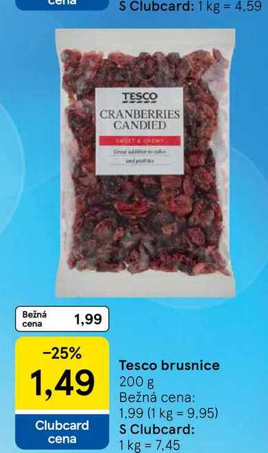 Tesco brusnice 200g 