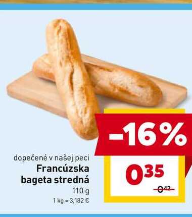 Francúzska bageta stredná 110 g