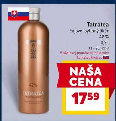 Tatratea čajovo-bylinný likér 42% 0,7l