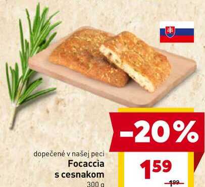 Focaccia s cesnakom 300 g 