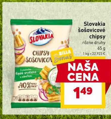 Slovakia šošovicové chipsy rôzne druhy 65 g