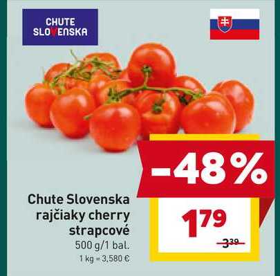 Chute Slovenska rajčiaky cherry strapcové 500 g/1 bal. 