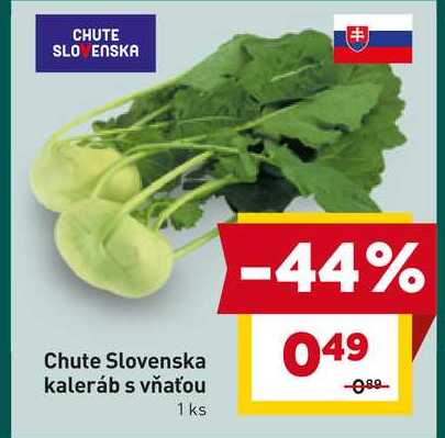 Chute Slovenska kaleráb s vňaťou 1 ks