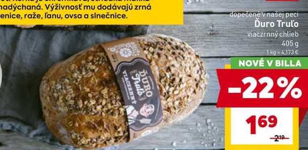 Ďuro Trulo viaczrnný chlieb 405 g 