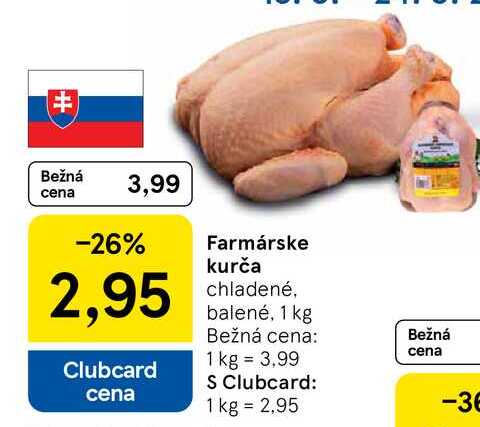 Farmárske kurča chladené, balené, 1 kg 
