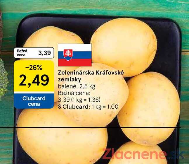 Kráľovské zemiaky balené, 2,5 kg 