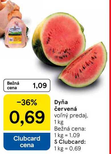 Dyňa červená voľný predaj 1 kg