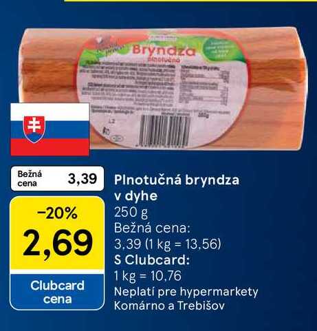 Plnotučná bryndza v dyhe 250 g 