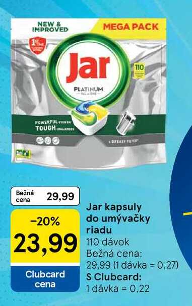 Jar kapsuly do umývačky riadu 110 dávok 