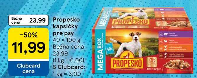 Propesko kapsičky pre psy 40 × 100 g 