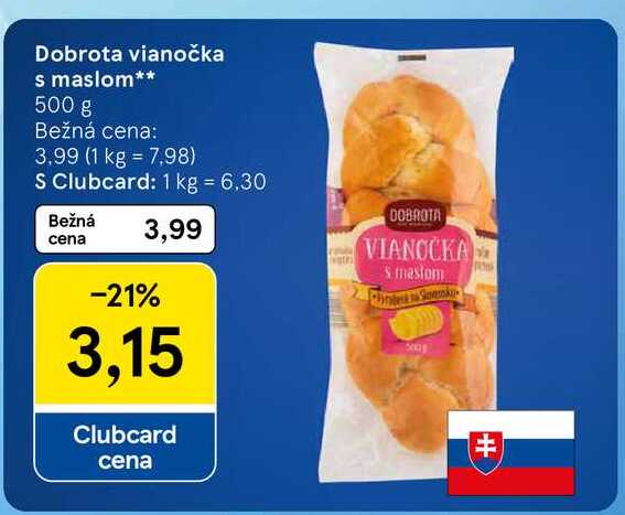 Dobrota vianočka s maslom 500 g