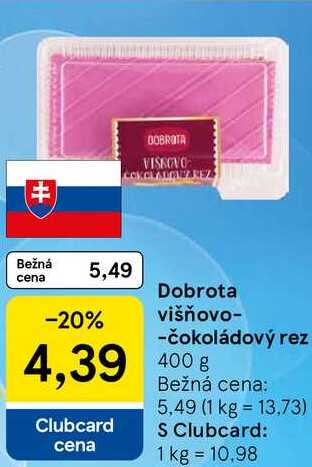 Dobrota višňovo-čokoládový rez 400 g 