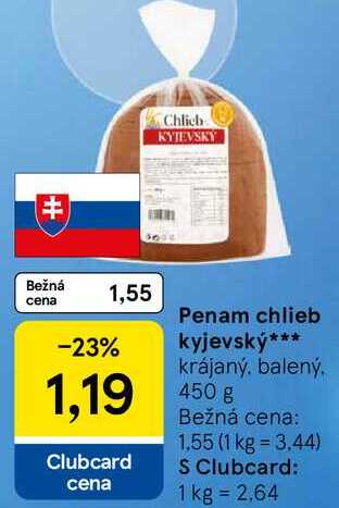 Penam chlieb kyjevský krájaný, balený 450g
