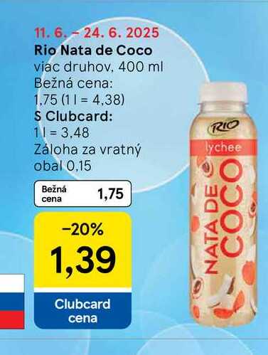 Rio Nata de Coco viac druhov, 400 ml