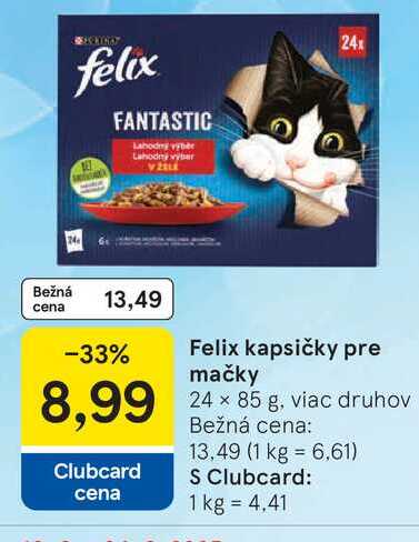 Felix kapsičky pre mačky 24 × 85 g, viac druhov 