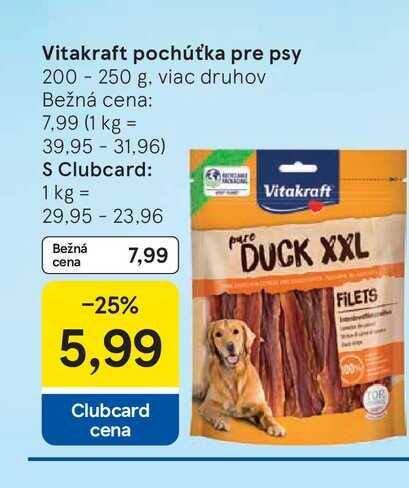 Vitakraft pochúťka pre psy 250 g