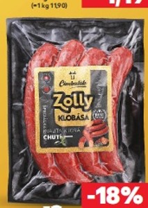 Cimbaľák Zolly klobása