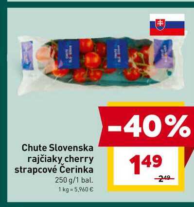 Chute Slovenska rajčiaky cherry strapcové Čerinka 250g 