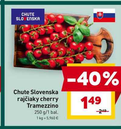 Chute Slovenska rajčiaky cherry Tramezzino 250g 