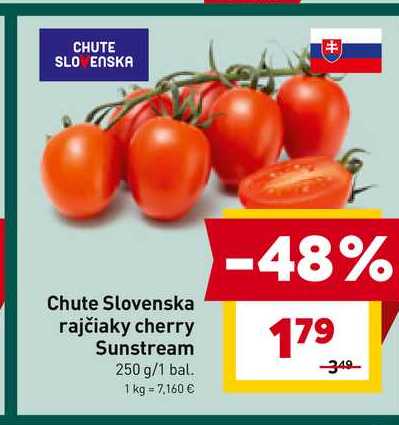  Chute Slovenska rajčiaky cherry Sunstream 250g 