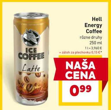 Hell Energy Coffee rôzne druhy 250 ml 