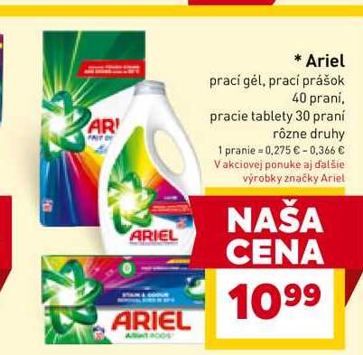 Ariel prací gél 40 praní