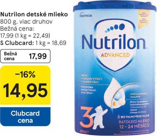 Nutrilon detské mlieko 800 g