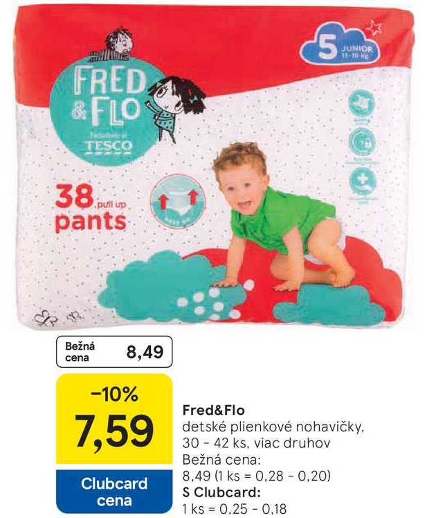 Fred&Flo detské plienkové nohavičky, 30 - 42 ks