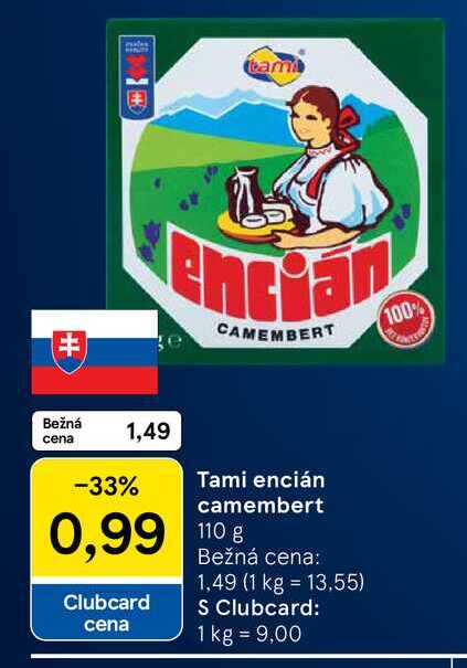Tami encián camembert 110g