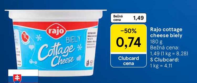 Rajo cottage cheese biely 180 g 