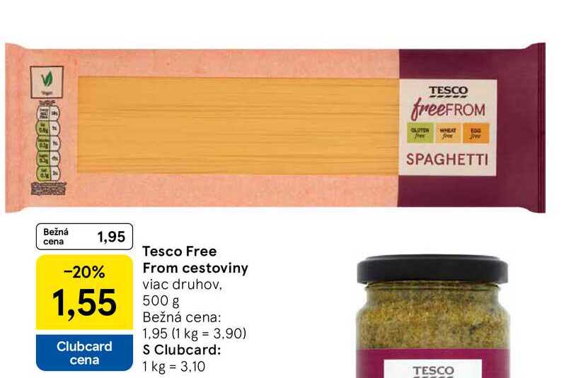Tesco Free From cestoviny viac druhov, 500g