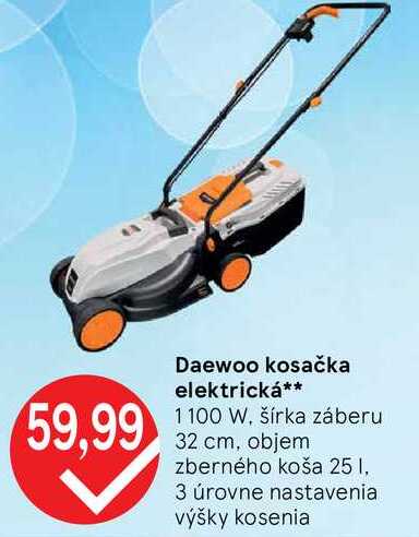 Daewoo kosačka elektrická 1100 W