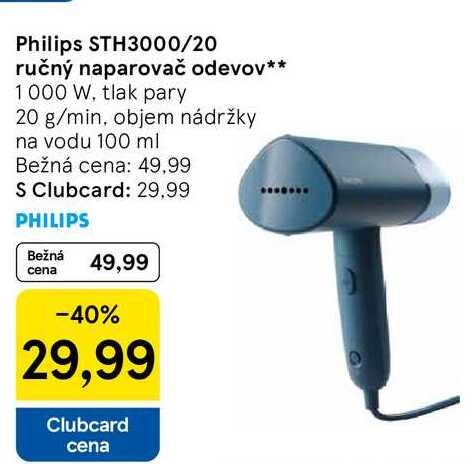 Philips STH3000/20 ručný naparovač odevov