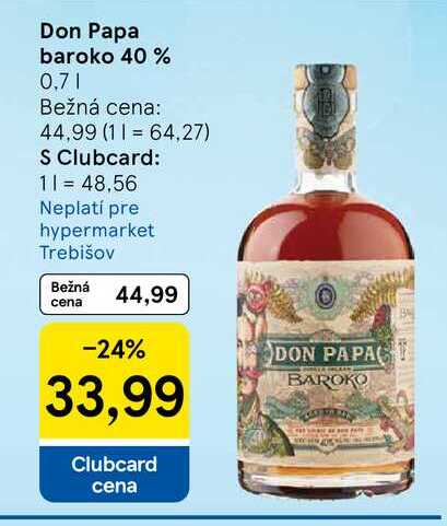 Don Papa baroko 40 % 0,7l