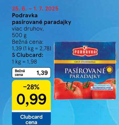 Podravka Pasírované paradajky 500 g
