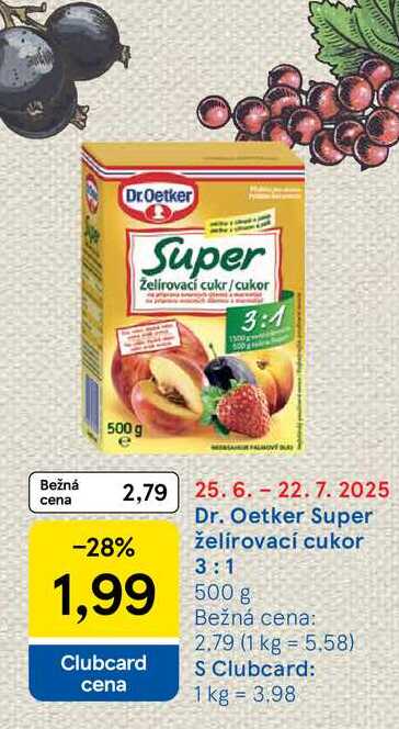 Dr.Oetker Super Zelirovací cukr/cukor 3:1 