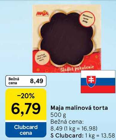 Maja malinová torta 500 g